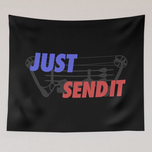 Item preview, JUST SEND IT - Compound Bow - Black Background  designed and sold by Tobias1969.