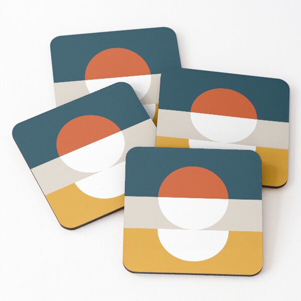 Item preview, Geometric Minimal Sunset Sunrise Pattern Bauhaus mid-century dark sky designed and sold by Yellow-Studio.