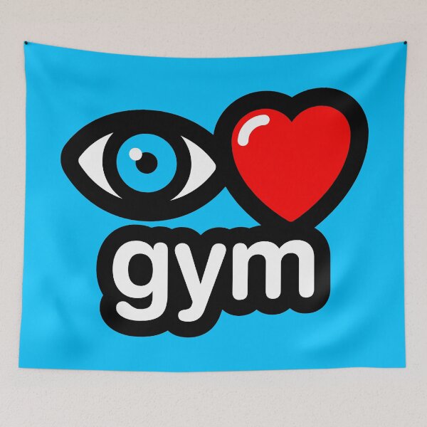 Item preview, i love gym (blue) designed and sold by MisterSquid.