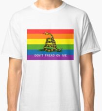 Gadsden Gay Pride Flagge Classic T-Shirt