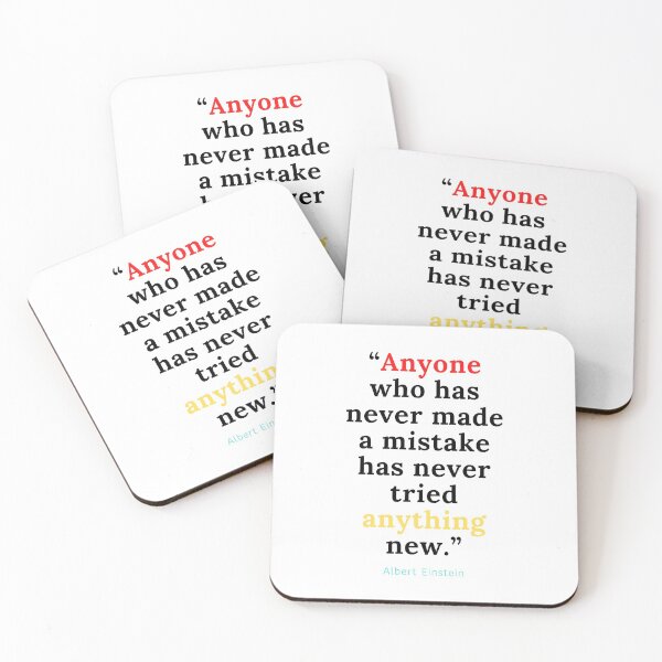 Item preview, Albert Einstein -“Anyone who has never made a mistake has never tried anything new.” designed and sold by ajaysandhu956.