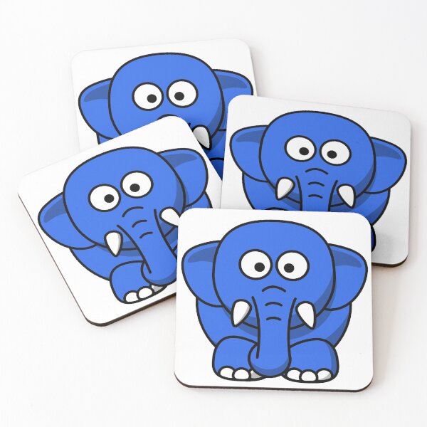 Item preview, Blue elephant designed and sold by Shrewd Mood.