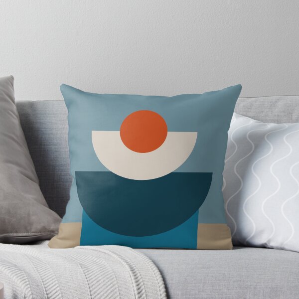 Artikelvorschau, Frau im roten Hut am Meer Geometric Minimal Abstract Pattern Bauhaus Mitte des Jahrhunderts entworfen und verkauft von Yellow-Studio.