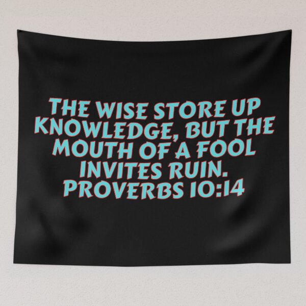 Item preview, Bible Verse Proverbs 10:14 designed and sold by Prayingwarrior.