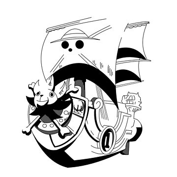 Thousand Sunny The Rudder Black Tee - Onepiecefans Store