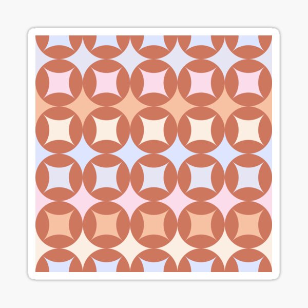 Geometric Pattern: Circle Stacked: Terracotta Sticker