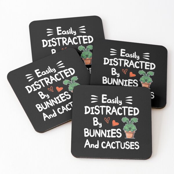 Item preview, Easily distracted by rabbits and cacti designed and sold by Space Art.