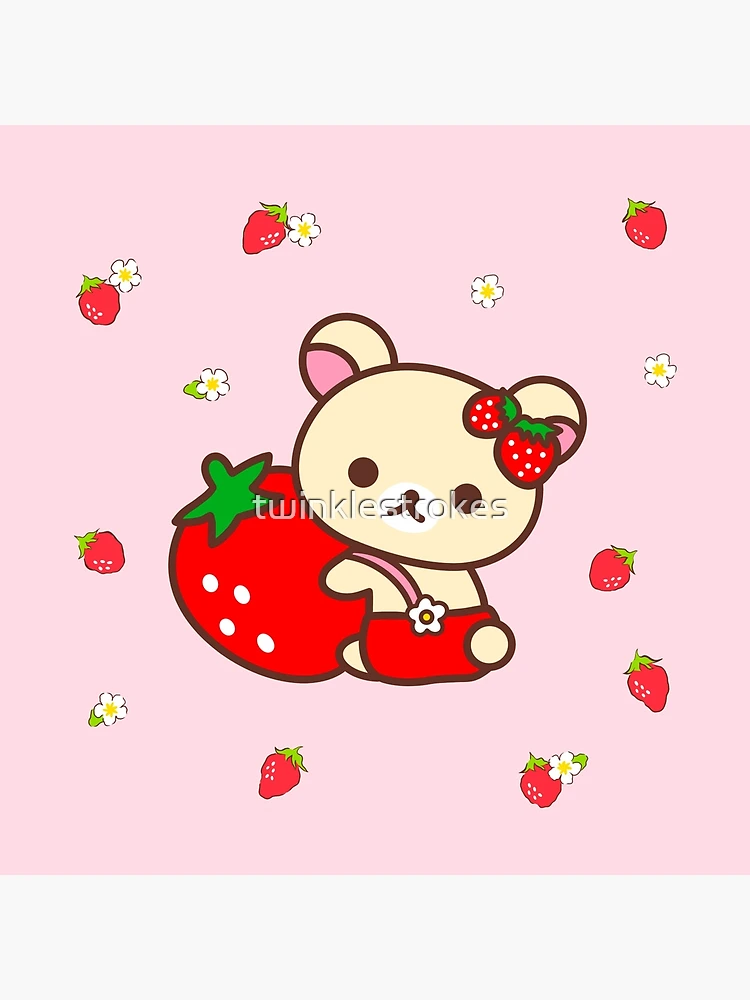 Kawaii Japanese Style Double Layer Heart & Strawberry & Bear