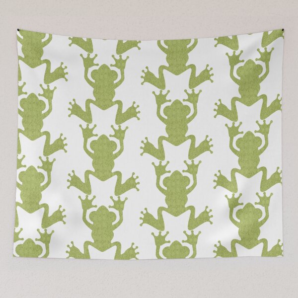 Item preview, The light green textured frog on the white background designed and sold by IraNiva.