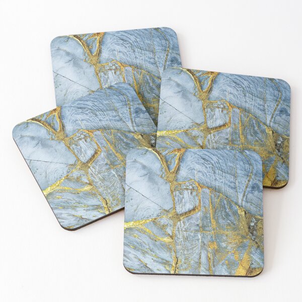 Item preview, Blue Gold Turquoise Marbling designed and sold by ZaydounStark.