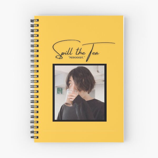 Item preview, BTS - Cuaderno amarillo Jungkook "Derrame el té" designed and sold by KpopArea.