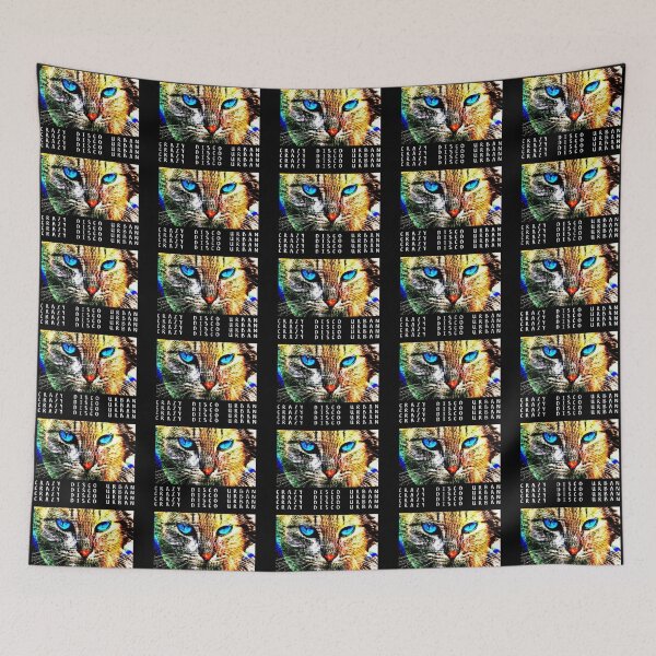 Item preview,  addicted to disco music crazy cat designed and sold by vidyaroul.