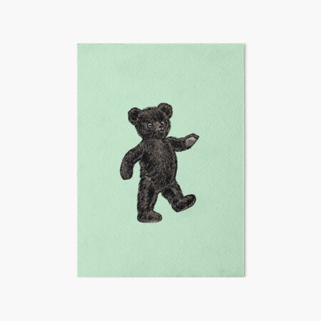 Cute greeting vintage teddy bear illustration Art Board Print for Sale by  knappidesign