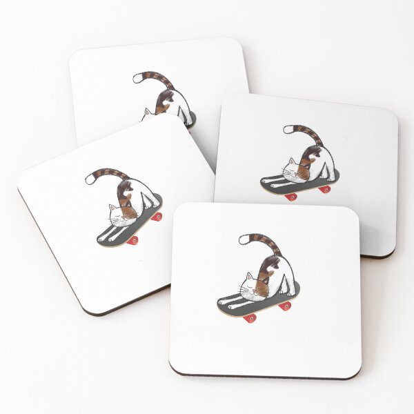 Item preview, Lazy Cat On A Skateboard designed and sold by Kadouh.