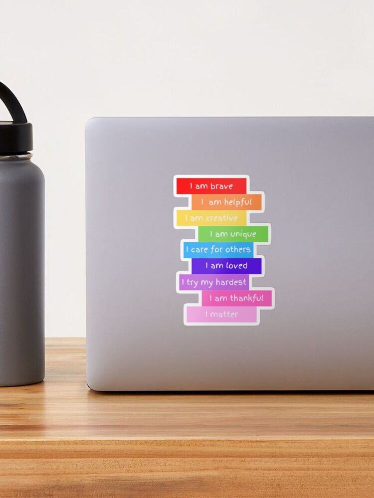 Positive Affirmation Self-Care Sticker Set (4 Stickers) – The Bullish Store
