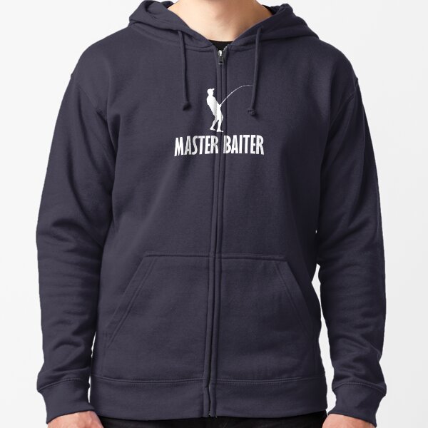 MASTER BAITER HOODIE - FUNNY FISHING ANGLING JOKE TACKLE JUMPER