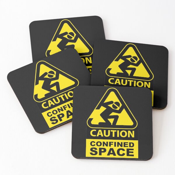 Item preview, Caution Confined Space;  designed and sold by StickerApe.