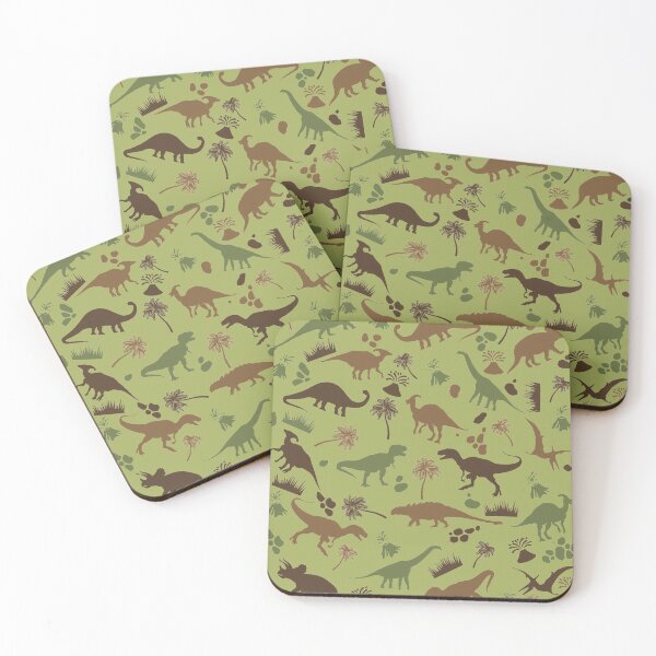 Item preview, camouflage military print Jurassic Prehistoric Silhouette seamless pattern with dinosaurs designed and sold by mashmosh.
