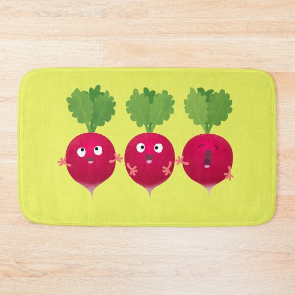 Item preview, Cute radishes singing trio cartoon vegetables  designed and sold by FrogFactory.