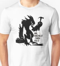 Funny alien monster Mr. Break it Fix it handyman Unisex T-Shirt