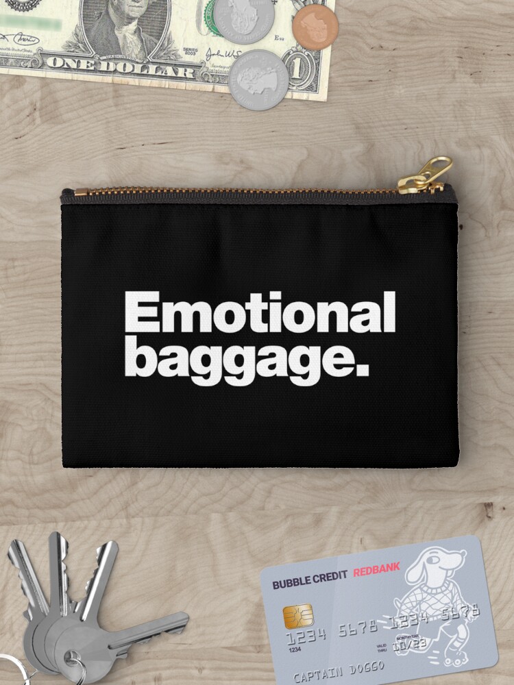 Thumbnail 3 of 4, Zipper Pouch, Emotional baggage. designed and sold by chestify.