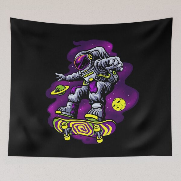 Item preview, Trippy Astronaut Skating designed and sold by ozumdesigns.