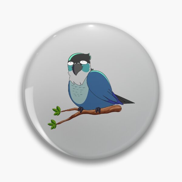 Item preview, Jaiden animations cute funny eyes bird on a leaf, parrot watching you funny  designed and sold by SGS-.