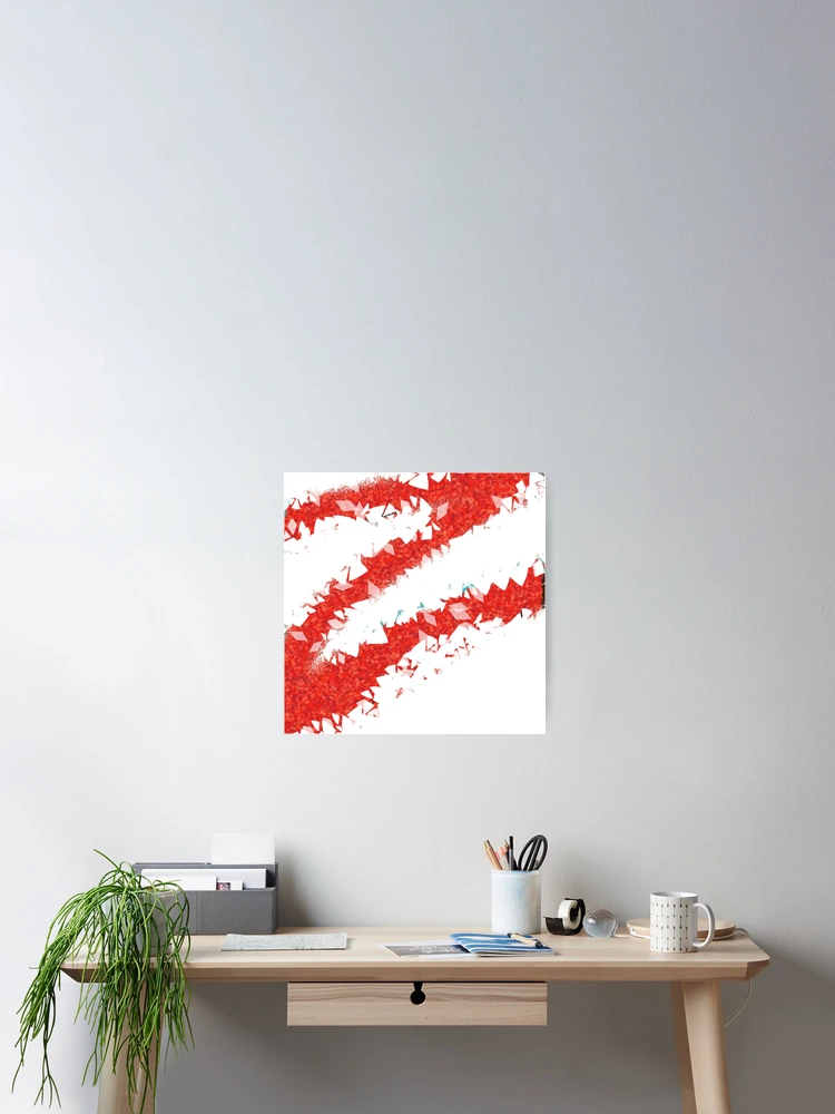 Thumbnail 2 of 3, Poster, Red line designed and sold by ruby-boby.
