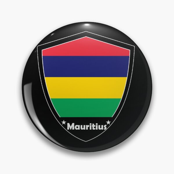 Item preview, Mauritius Flag Badge designed and sold by Gina-Driada.