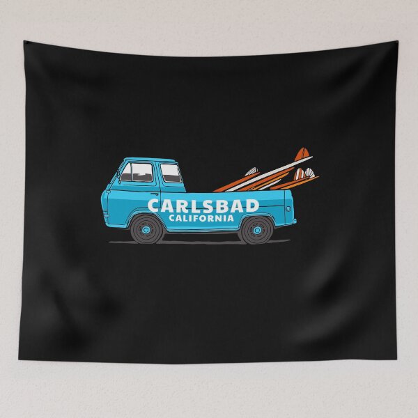 Item preview, Carlsbad California - Surfing Wave Surfboards in a Pickup Truck Surfer Design designed and sold by palmettodigital.