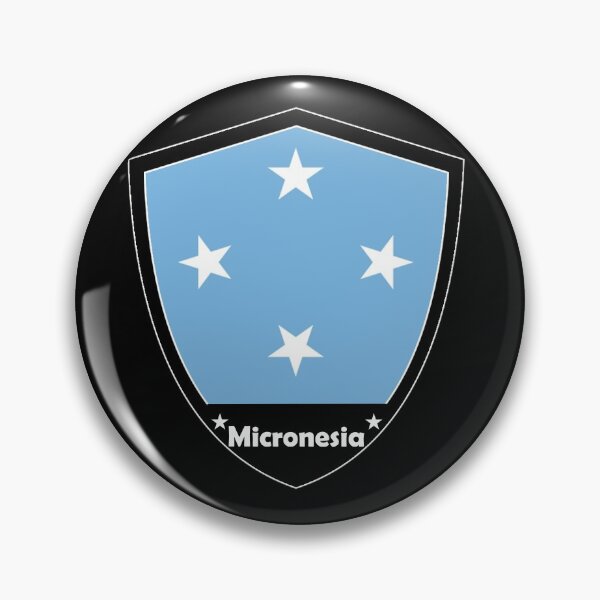 Item preview, Micronesia Flag Badge designed and sold by Gina-Driada.