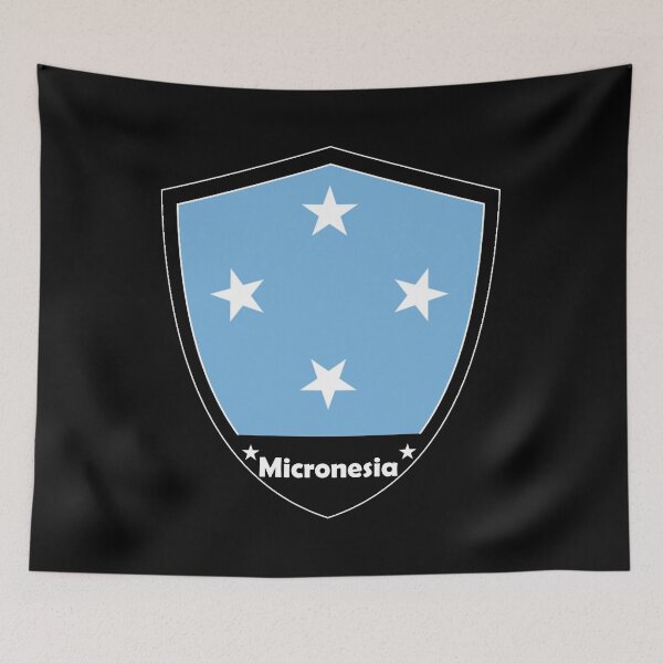 Item preview, Micronesia Flag Badge designed and sold by Gina-Driada.
