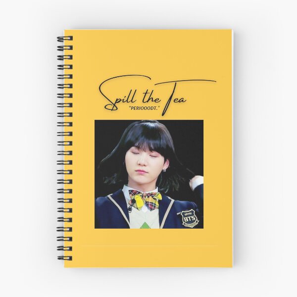 Item preview, BTS - Yoongi Notebook "Spill the tea"  designed and sold by KpopArea.