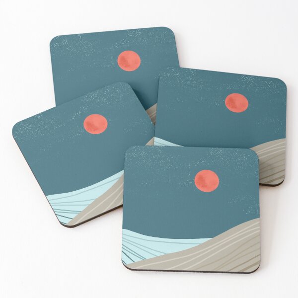 Item preview, The red moon in the night sky designed and sold by yuzudesign.