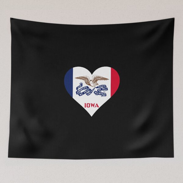 Item preview, Iowa flag, USA flag designed and sold by GeogDesigns.