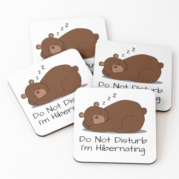 Item preview, Do Not Disturb Sleeping Hibernating Cartoon Bear designed and sold by FurryPunch.
