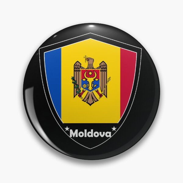 Item preview, Moldova Flag Badge designed and sold by Gina-Driada.
