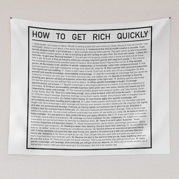 Item preview, Naval How To Get Rich Quickly  designed and sold by JamiePullThatUp.