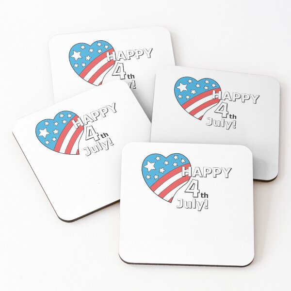 Item preview, Happy 4th of July American Heart Patriotic T-Shirt designed and sold by Pliskin-Design.