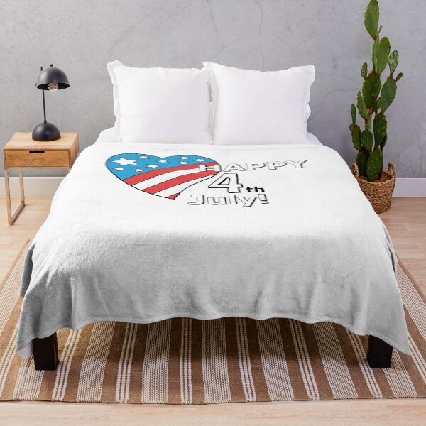Item preview, Happy 4th of July American Heart Patriotic T-Shirt designed and sold by Pliskin-Design.