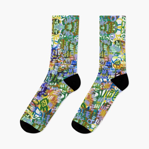 Item preview, Colourful modern abstract painting pattern  designed and sold by EarthyPlanty.