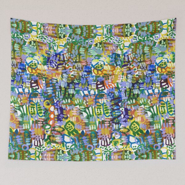 Item preview, Colourful modern abstract painting pattern  designed and sold by EarthyPlanty.