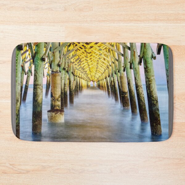 Item preview, Ghostly Waves Under Folly Beach Pier designed and sold by mljdwhite.