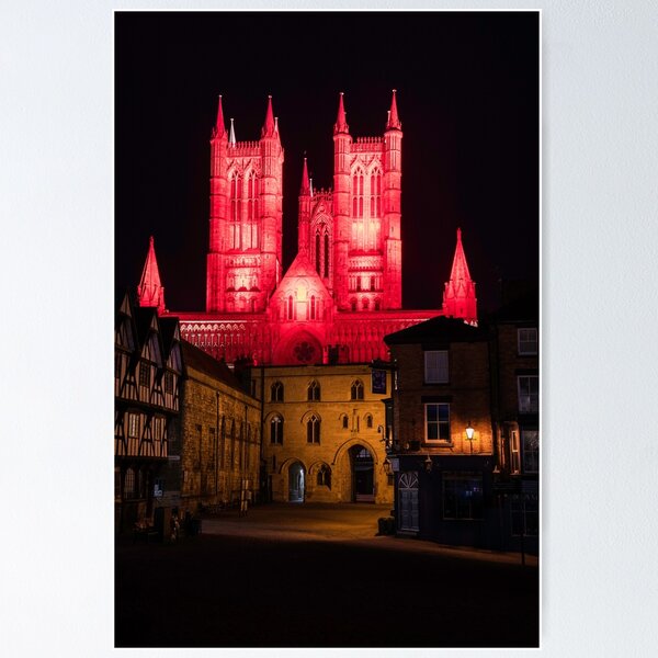 Item preview, Lincoln Cathedral Illuminated Red designed and sold by AdamT1991.