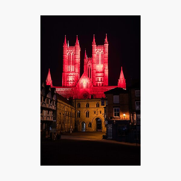 Item preview, Lincoln Cathedral Illuminated Red designed and sold by AdamT1991.