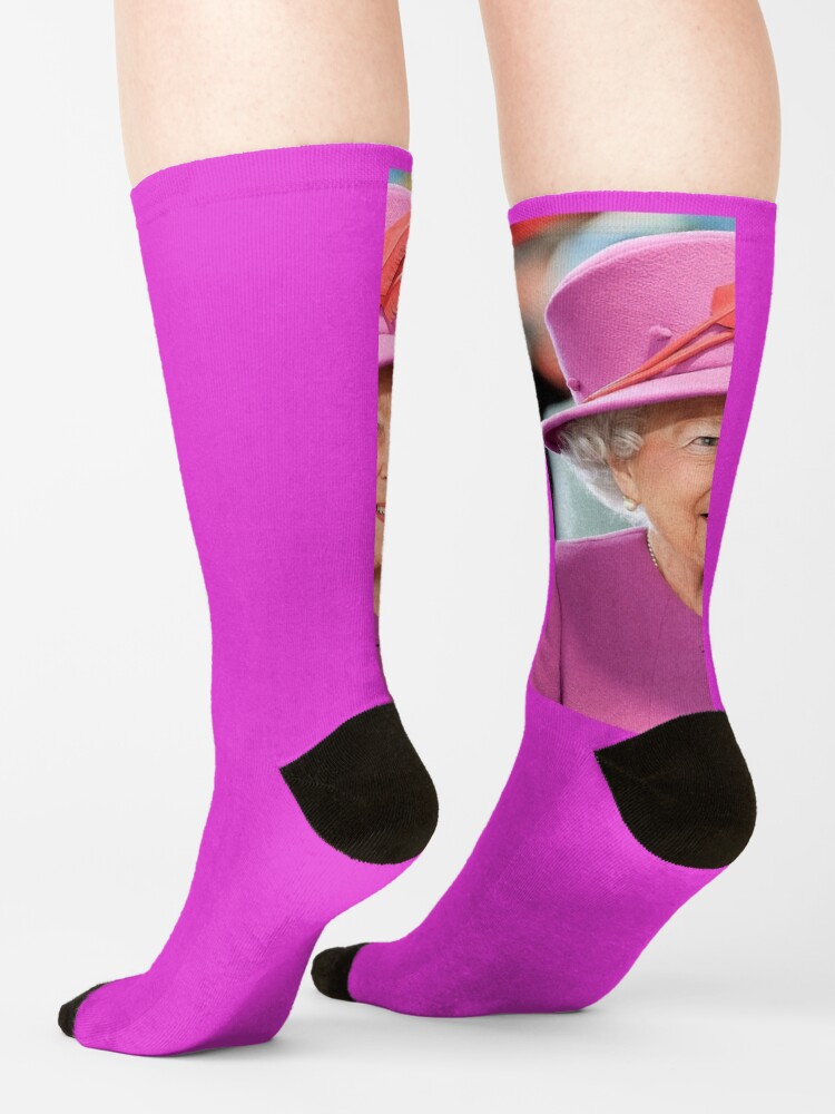 Alternate view of Queen Elizabeth II. Queen of the United Kingdom and the other Commonwealth realms. Socks