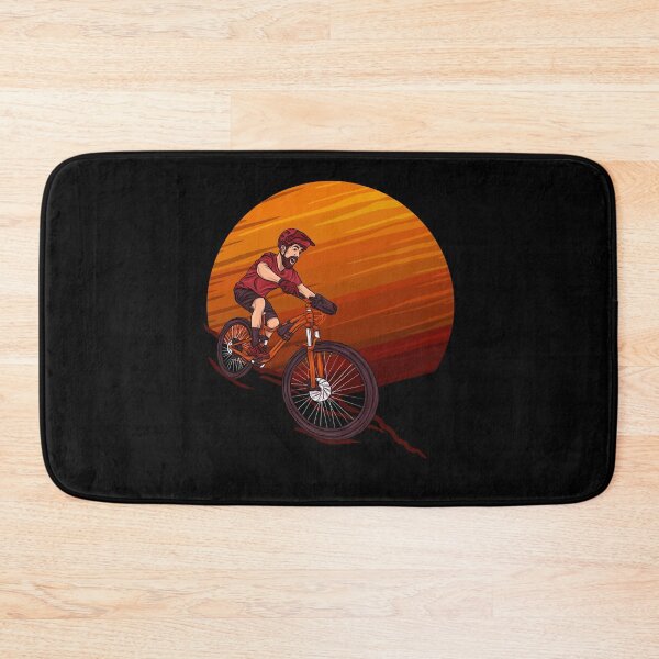 Item preview, Retro mountain bike sunset bike cyclist designed and sold by DoSt-997.
