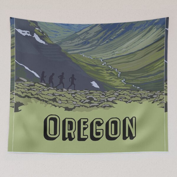 Item preview, vintage visit Oregon poster designed and sold by FloppyArts.