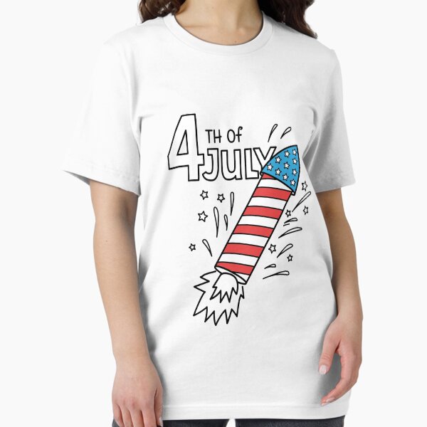 Item preview, 4th of July Fireworks Patriotic T-Shirt designed and sold by Pliskin-Design.