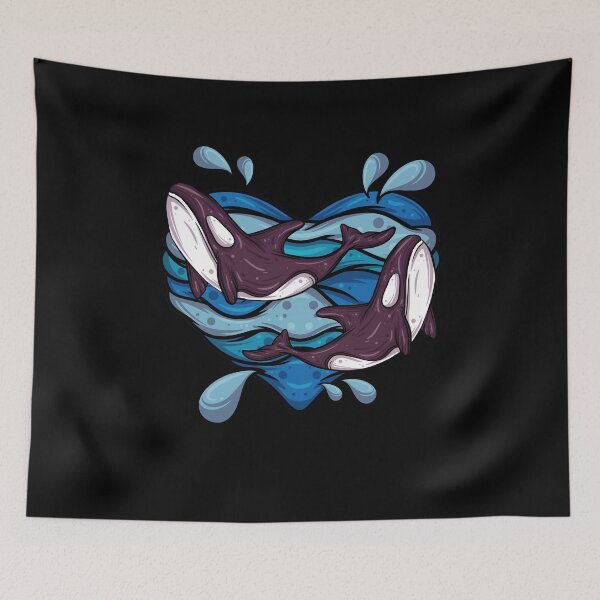 Item preview, Orca Heart Valentine's Day Couple Love Killer Whale Zookeeper Zoo designed and sold by DoSt-997.